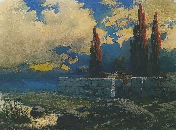 Ближневосточный пейзаж. В. Д. Поленов. 1881 г. 