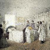 Панихида по Александру III в его спальне в Малом дворце в Ливадии 21 октября 1894 г.